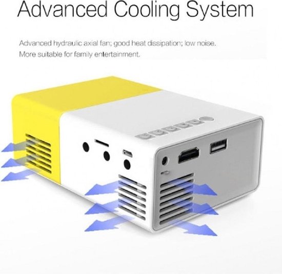 Mini-Beamer - 320 x 240 - USB - HDMI - Weiß - Gelb - 50 Lumen YG-300