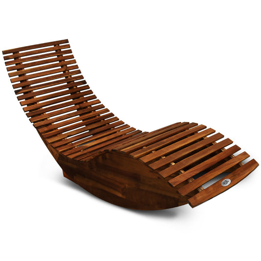 Casaria Ergonomische bequeme Liege - Akazienholz FSC zertifiziert - 150x60x93cm