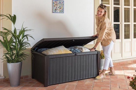 Keter - Borneo Aufbewahrungsbox - 416 Liter - 129,5 x 62,5 x 70 cm - Anthrazit