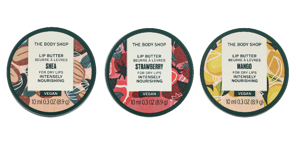 The Body Shop Lippenpflege-Trio-Set – Sheabutter, Mandelmilch & Vitamin E – 3 Stück – 18,4 g