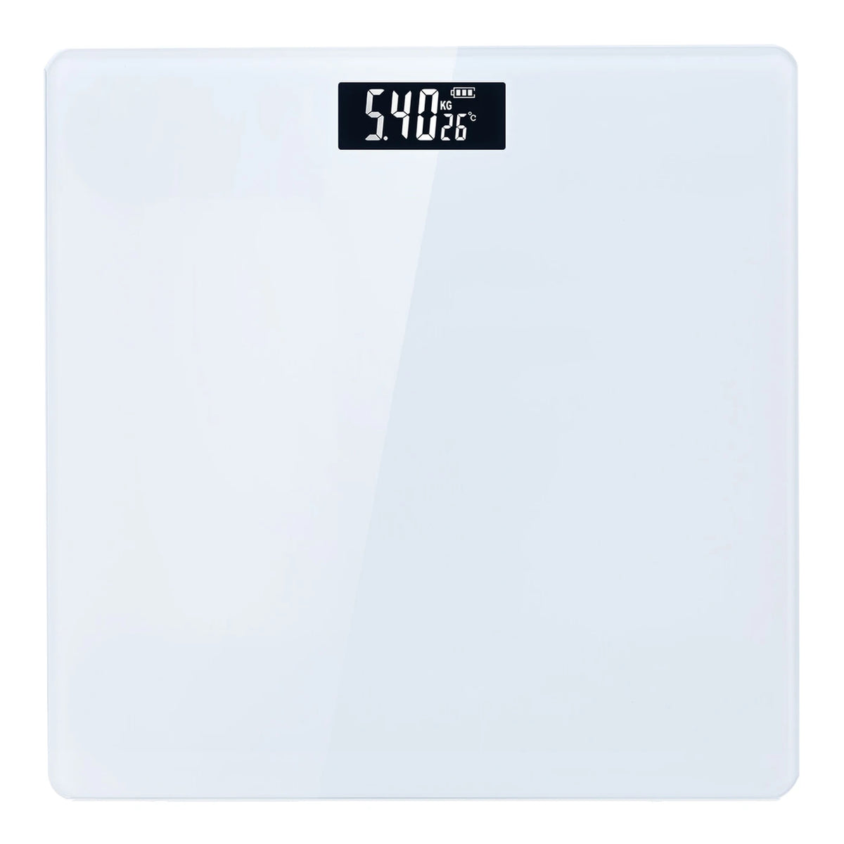 Sparoma AD-26 Personenwaage – Digitale Badezimmerwaage – 180 kg – Genauigkeit: 0,05 kg – Weiß – 26 x 26 cm