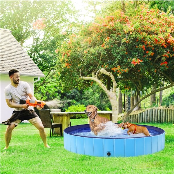 Yaheetech Faltbares Hundebad 100/120/140/160 x 30 cm – Rutschfeste Badewanne für Hunde