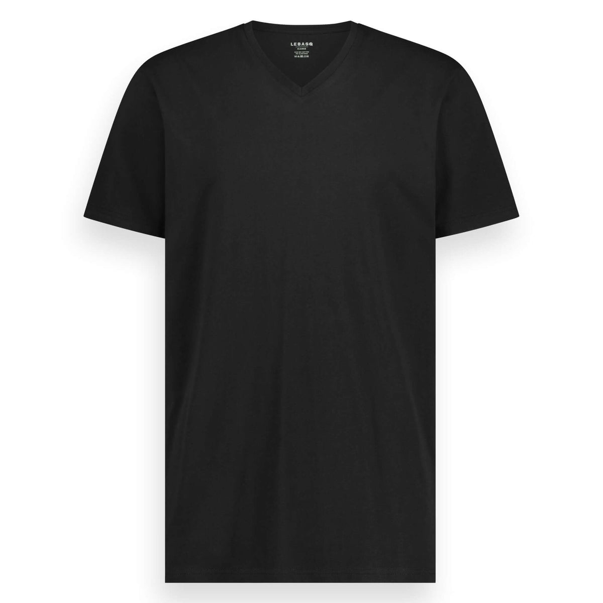 3x LebasQ Fit T-Shirts - Schwarz - V-Ausschnitt - Regular Fit - Größe S - 180g/m²