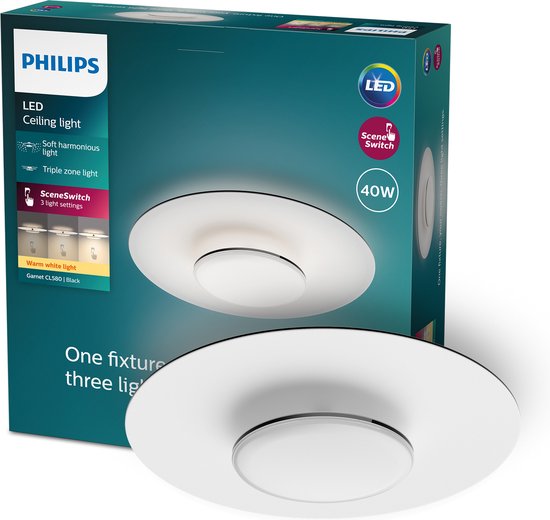 Philips Garnet Deckenleuchte - 27K - 40W - Weiß