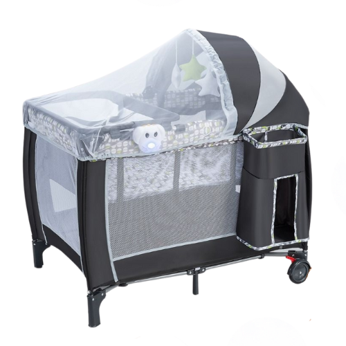 Coast 3-In-1 faltbares Reisebett & Wickelbett & Box mit abnehmbarem und verstellbarem Mesh