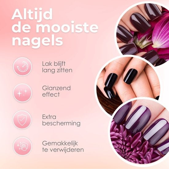 Moods Gellac - Top Coat - Nagellack - Gel Paint Starter Pack - Nägel - Gel Paint Set - 15 ML