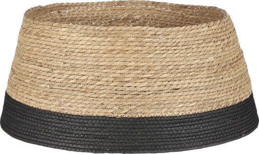 House of Seasons Weihnachtsbaumschürze - H26 x Ø58 cm - Seegras - Schwarz