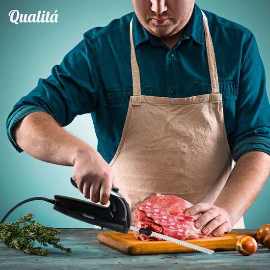 Qualitá® Elektrisches Messer - Elektrisches Brotmesser Fleischmesser - Brotschneidemaschine