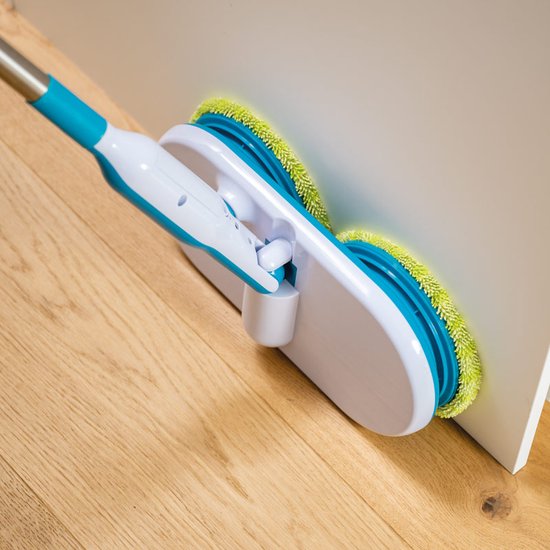 Mediashop Hurricane Floating Mop elektrischer Wischmopp – wiederaufladbarer Bodenwischer zum Wischen, Schrubben und Polieren – mit 2 × 3 Mikrofaser-Pads – Mail-Order-Edition