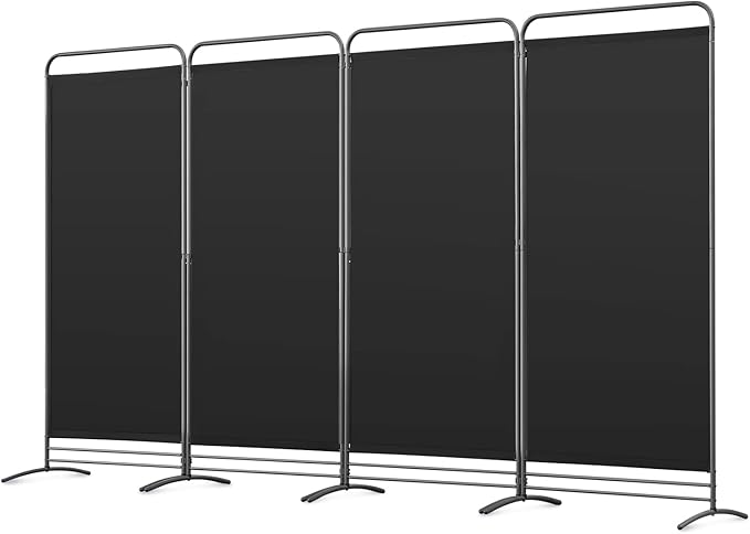 Angel Living Parawan Raumteiler – 3 Paneele – 165 cm hoch – Schwarz