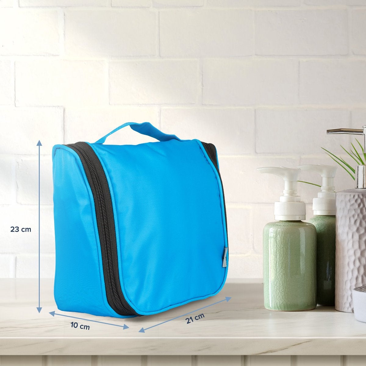 TRVLMORE Kulturtasche - Hängend mit Haken - Unisex - Hellblau