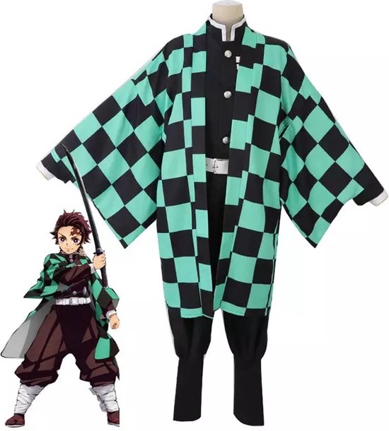 Demon Slayer - Umhang Tanjiro - Umhang - Einheitsgröße - Cape - Umhang - Cosplay - Manga - Anime - Figur - Kleidung - Merchandise