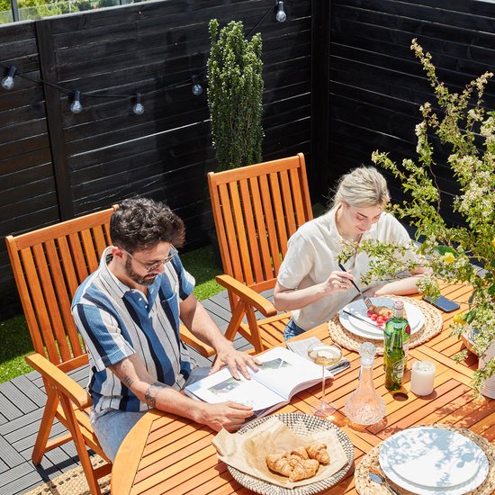 Casaria -Gartenstühle Vanamo - FSCÂ¬Ã†-zertifiziert - 2 Stück