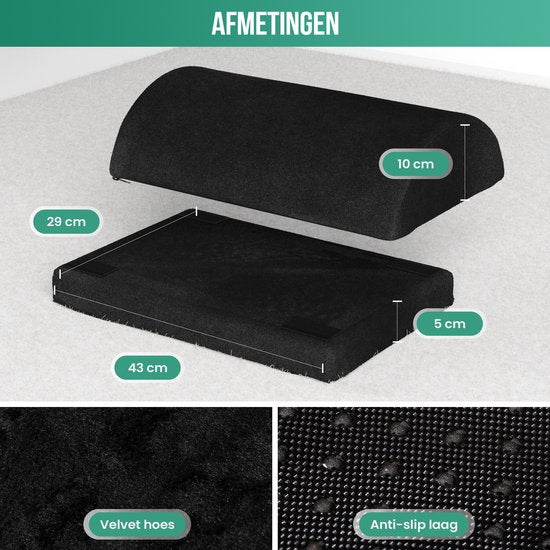 Avalo Fußstütze Desk Stoff - schwarz