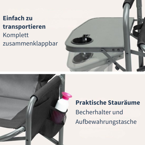 TRVLMORE - Campingstühle - Duo Pack - Zusammenklappbar - 120 kg Belastbarkeit - Schwarz