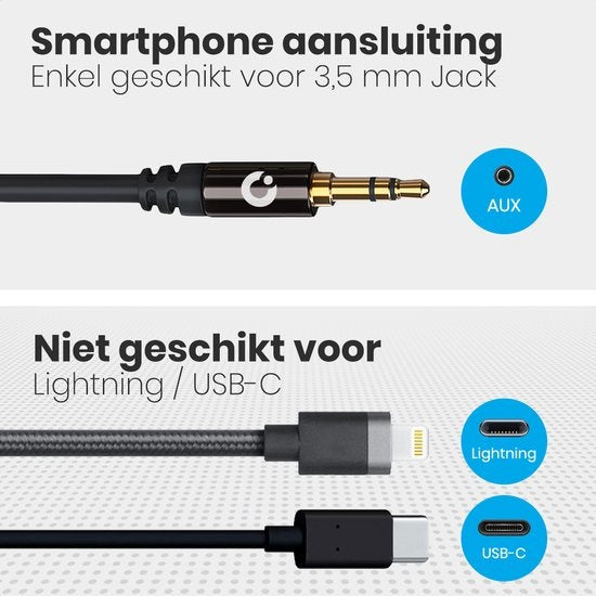 Auronic AUX-Kabel - Audiokabel 1,5 m - 3,5 mm - Stecker auf Stecker - Schwarz