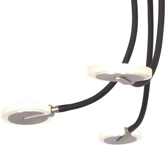 Deckenleuchte Turound 3375ST – Designleuchte aus Stahl mit Glas, LED, dimmbar, 91,5 cm, Steinhauer