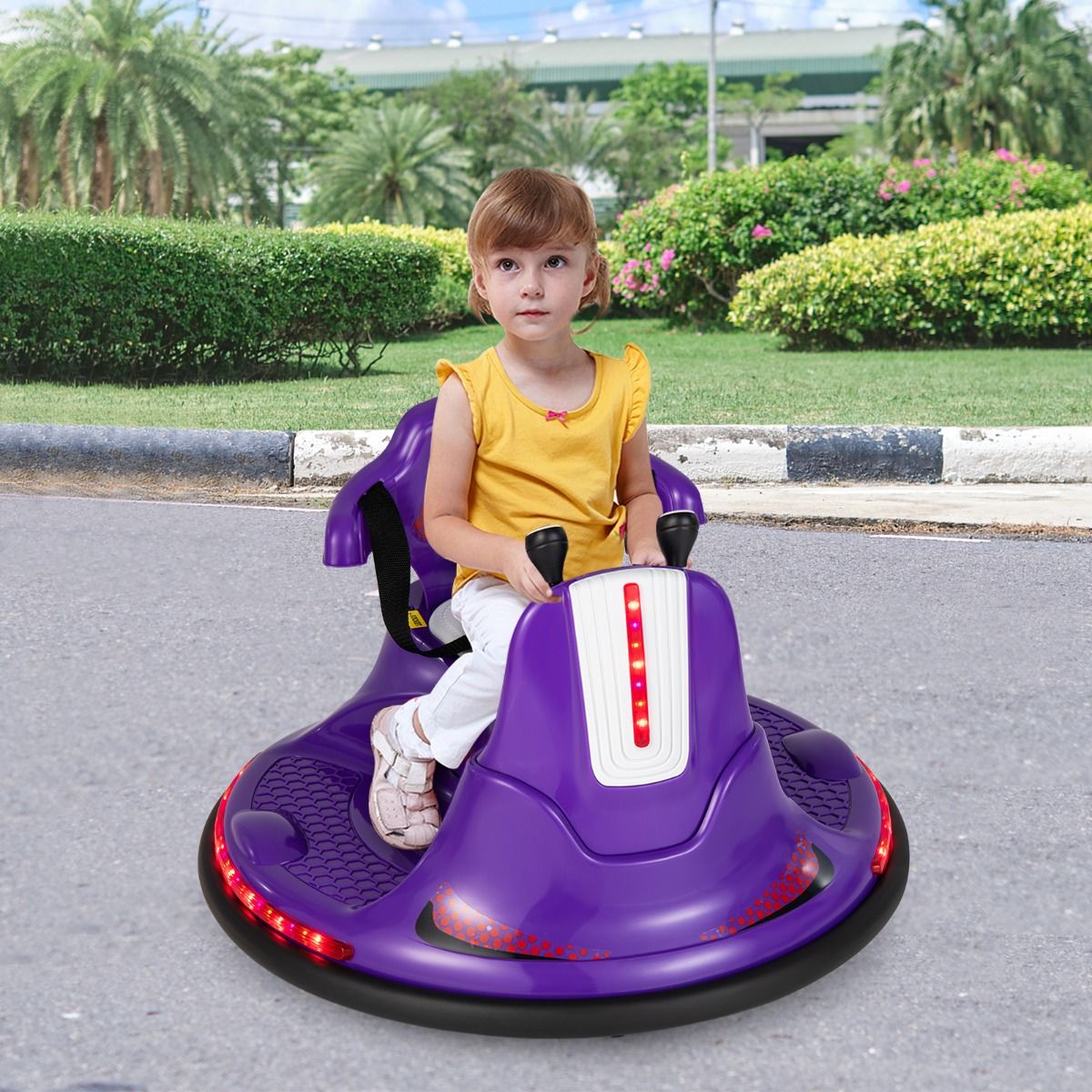 Coast Elektro-Scooter für Kinder – 6-V-Akku – Zwei Joysticks – Um 360° drehbar – Blau