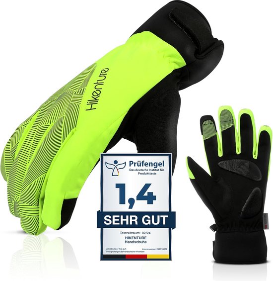 HIKENTURE Winterhandschuhe, wasserdichte Winterradhandschuhe für Damen und Herren, winddichte Skihandschuhe, Radhandschuhe gefüttert mit Langlaufgel, Damen, Herren, Outdoor-Thermo-Wanderhandschuhe