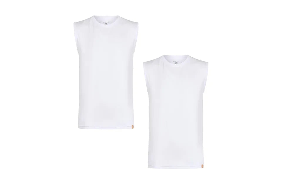 Outspot Duopack Ärmellose T-Shirts – Schwarz – Größe S