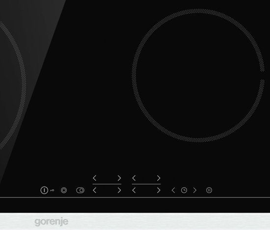 Gorenje ECT643BX Schwarz, Edelstahl, Einbaugerät, Keramik, 4 Kochzonen