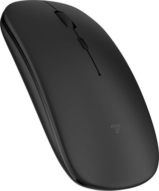 Trendfield Wireless Mouse - Wiederaufladbare Computermaus - Bluetooth - Ergonomische Maus mit Silent Click - Geeignet für alle Laptops - Schwarz