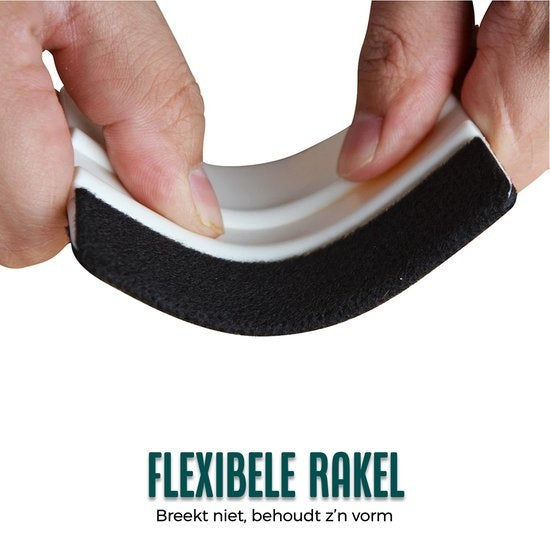 HomewellÂ¬Ã† Rakel mit Filz und Folienmesser - Gummirakel (Werkzeugset für Fensterfolien, Autofolien, Klebefolien, Küchenverpackungen) 10x7,5cm