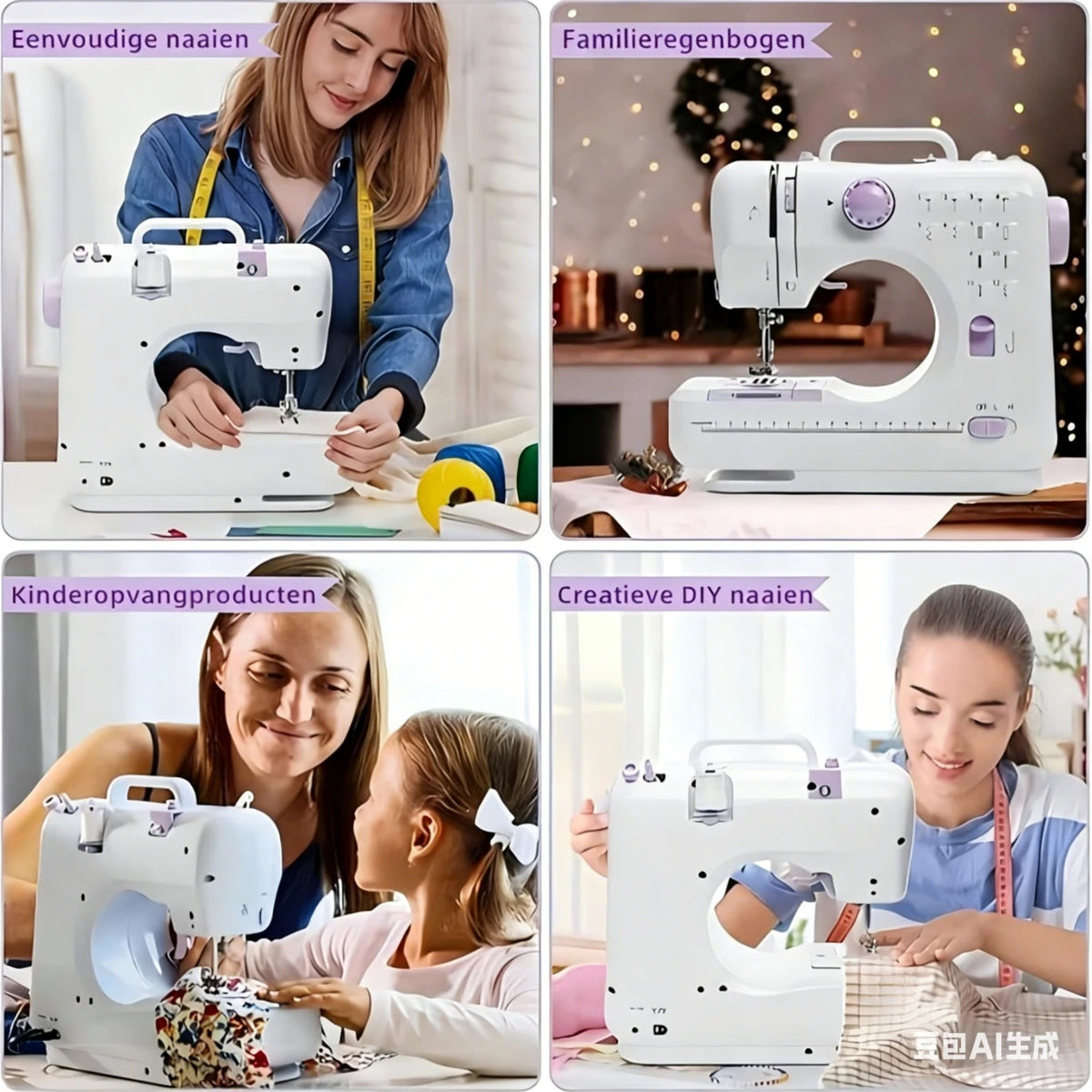 IAGREEA Mini-Nähmaschine für zu Hause für Anfänger – kleine Nähmaschinen mit Rückwärtsnähfunktion