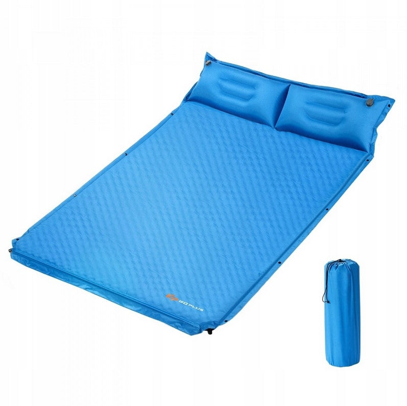 Coast Campingmatte - Selbstaufblasend - 2 Personen - 186 x 130 x 4cm - Blau