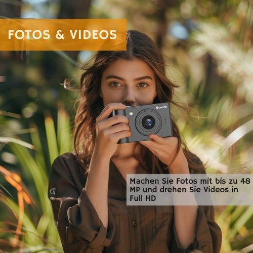 Denver - Digitalkamera DCA4811B - Full HD - 48MP - Vlog Kamera - Foto & Video - Schwarz