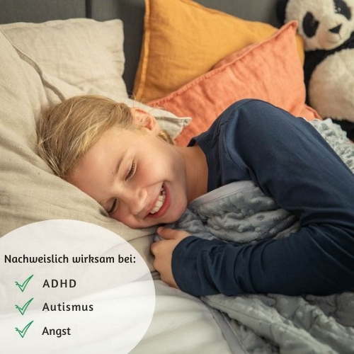 EL-Life - Wiegedecke Kind - OEKO-TEX Baumwolle & Minky Fleece - 2.4kg - 90 x 120cm