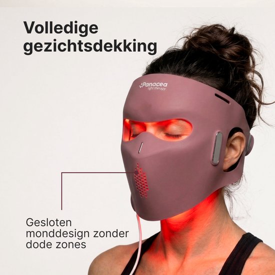 Panacea Aurora LED-Gesichtsmaske – Rotlicht & Infrarot – 90 LEDs – 6 Programme