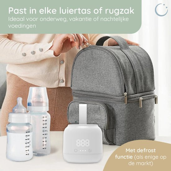 Numsy Velmi Sehr tragbarer Flaschenwärmer für unterwegs - kabellos - mit 4 Adaptern