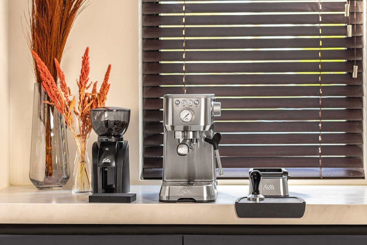 Solis - Barista Perfetta Plus 1170 V2 - 1700W Kolben Espressomaschine - Espresso & Cappuccino - Silber