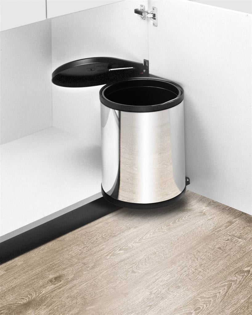 Hailo Compact-Box M Mülleimer - 15 l - Einbauabfallbehälter - Edelstahl