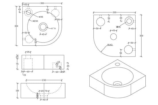 DIFFERNZ CLEO BRUNNEN SET 30X30X10CM BOMBAI BL