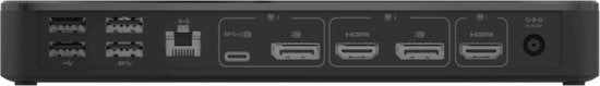 Belkin USB-C Triple Display Dock MST- 14-Port USB-C Docking Station, 65 W Power Delivery, 4K Display, 2x HDMI, 2x DisplayPort, 3x USB-C, 5x USB-A und 1x Gigabit Ethernet, USB-C Dock für Chromebook, Windows PCs, XPs und mehr