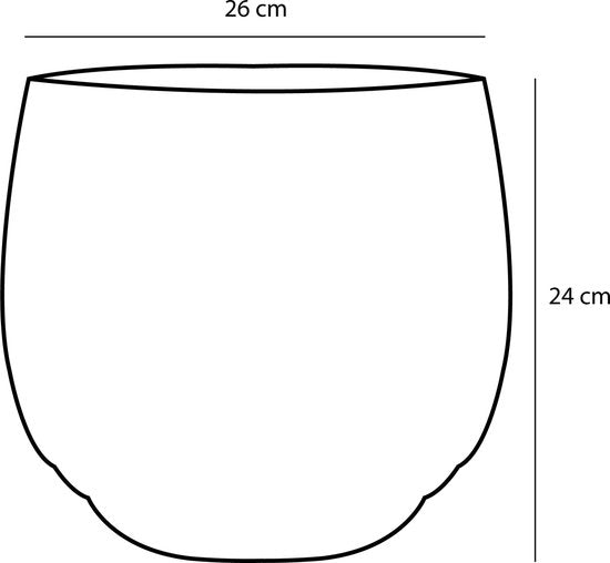 Mica Decorations Jorck Pflanzenkorb - 3er-Set - H24 x Ø26 cm - Schwarz