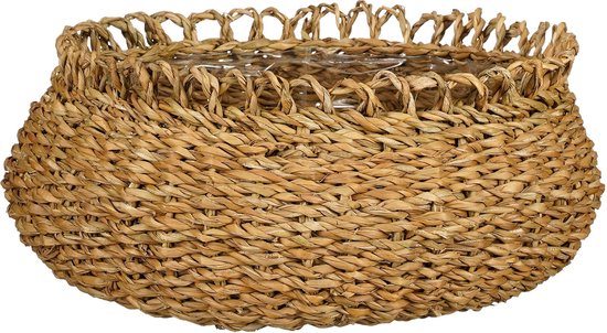Mica Decorations Gourdon Pflanzenkorb - 4er-Set - H17 x Ø31 cm - Braun