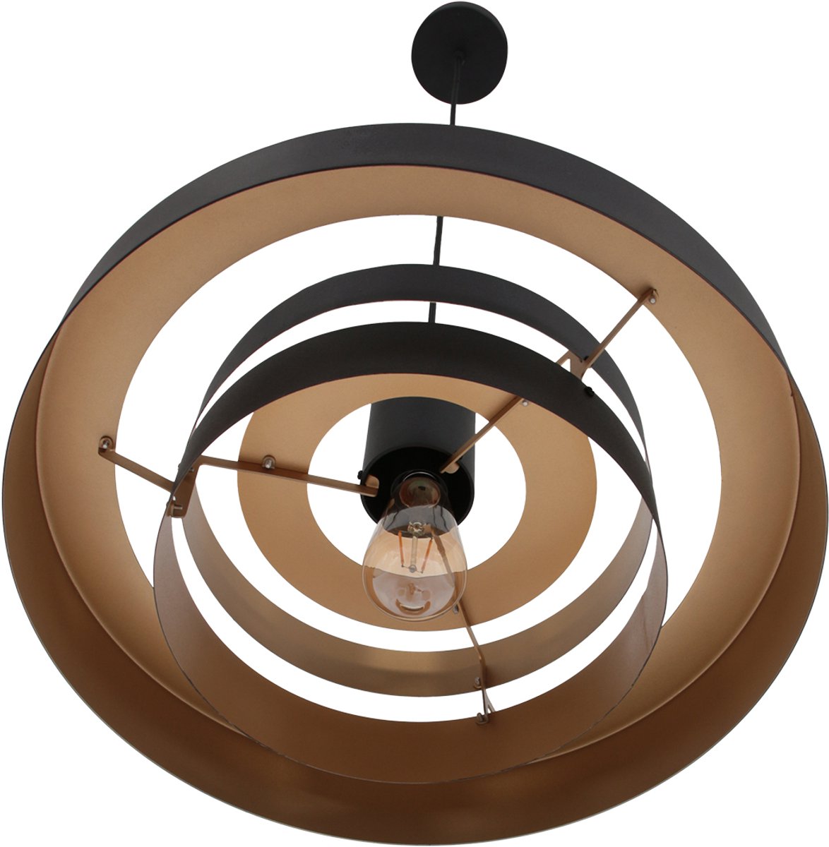 Anne Lighting Hängeleuchte Flinter - Ø50 cm - Metall - E27 - Schwarz