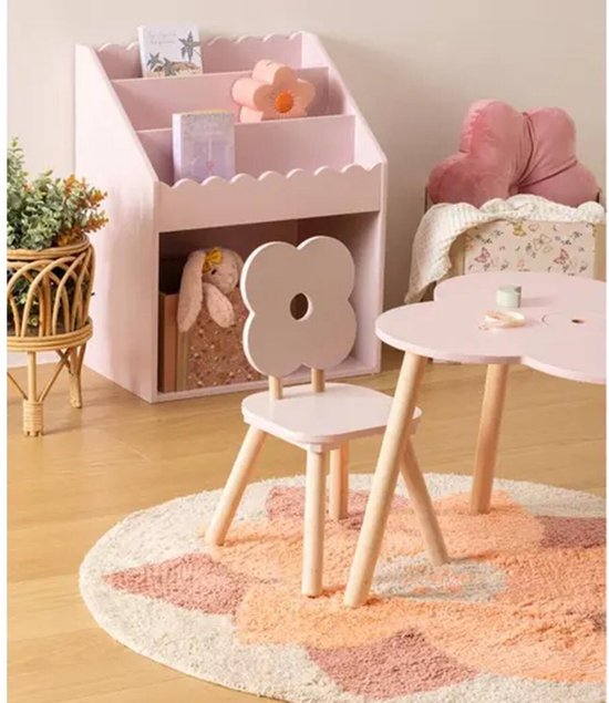 Atmosphera Kids Kinderstuhl „Blume“ – 27 x 27 x 48 cm – Rosa