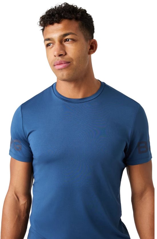 Björn Borg Sportshirt für Herren, kurze Ärmel – Weiß – Recyceltes Polyester – Größe L