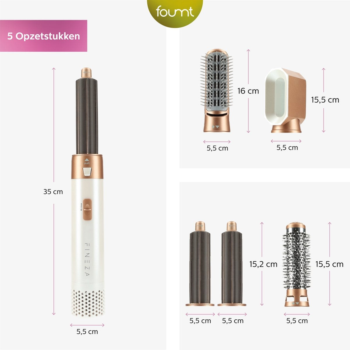 Fineza 5-in-1 Multistyler - Airwrap - Weiß