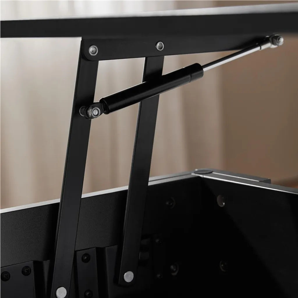 Yaheetech Couchtisch 120 x 59 cm – Schwarz – Verstellbarer Couchtisch mit Stauraum und Hebemechanismus