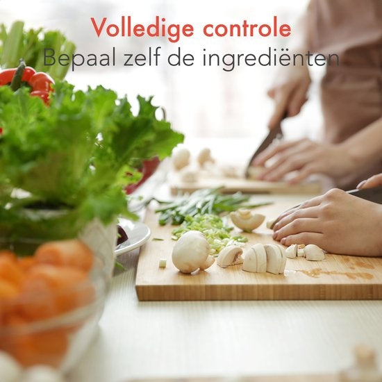 KitchenBrothers Suppenschöpfer - Mixer - bis zu 800W - 1.6L - Edelstahl/Schwarz