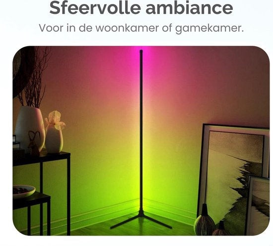 Gologi - Smart Stehleuchte - LED - Dimmbar - mit App - RGBW - Schwarz