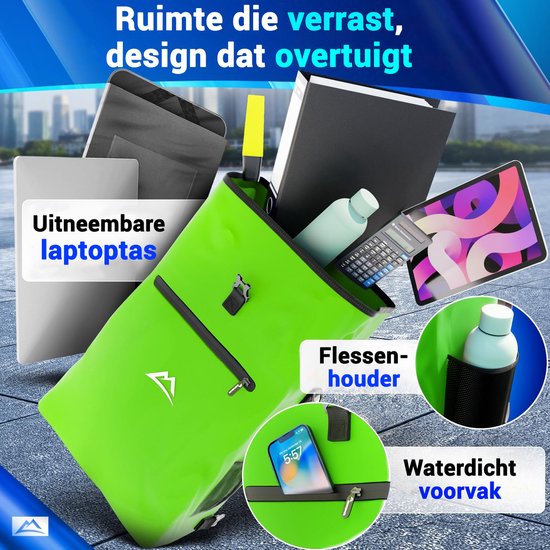 Nextcover 3in1 Fahrradtasche Single für Gepäckträger [PVC frei] | Wasserdichte Fahrradtasche, Rucksack und Umhängetasche 25L | Ideal für Laptop und Wocheneinkauf | Fahrradtasche Single | Fahrradtaschen