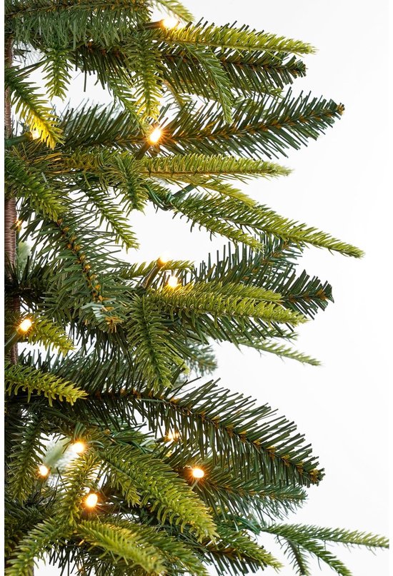Black Box Trees Lodge Kunstweihnachtsbaum mit Beleuchtung sowie Timer- und Dimmfunktion – H 155 x Ø 48 cm – Grün
