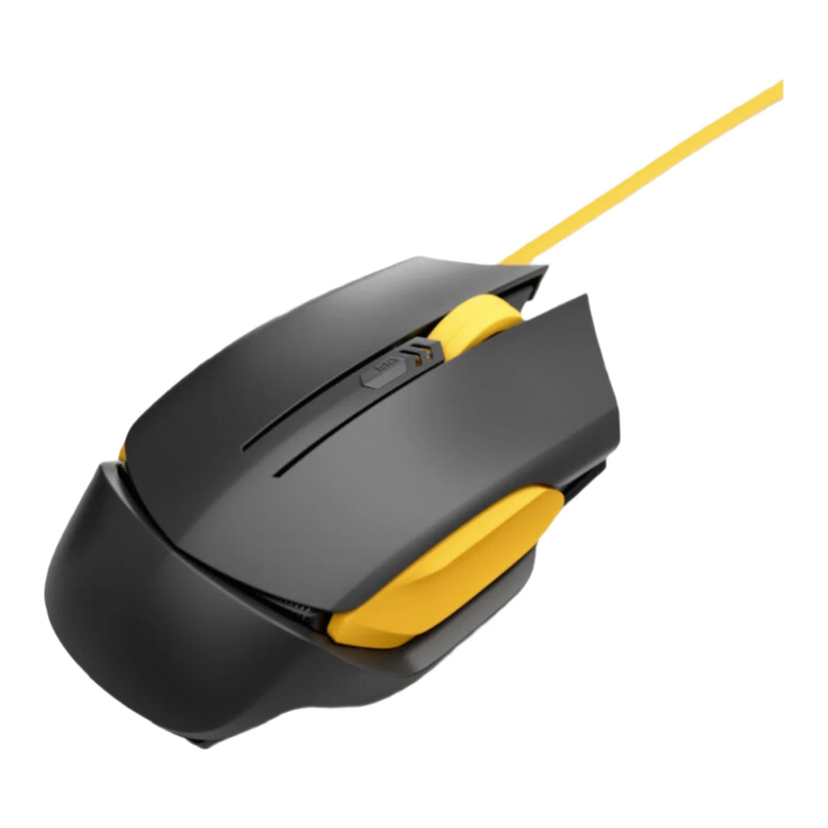 Ochama Kabelgebundene Maus – Schwarz & Gelb – Ergonomisch – Optischer Sensor – 1000 Hz Abtastrate – 4 DPI-Stufen