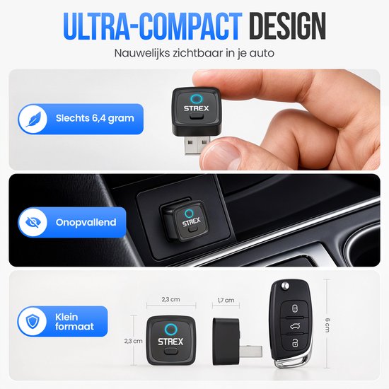 Strex Wireless-Adapter, kompatibel mit Apple CarPlay und Android Auto – Wireless-Dongle – USB-A und USB-C – Plug-and-Play